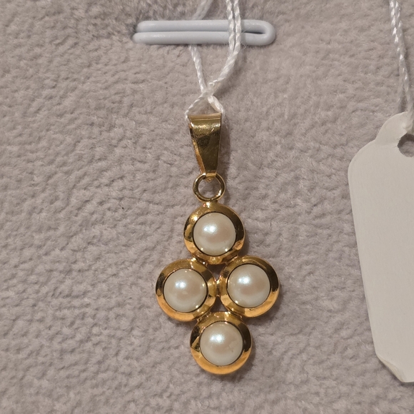 No Brand Jewelry - 18K Real Gold and Pearl Pendant